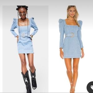 For Love and Lemons Jean Dress with Belt